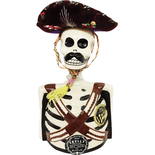 Los Azulejos Skeleto Skelly Anejo Tequila 750ml