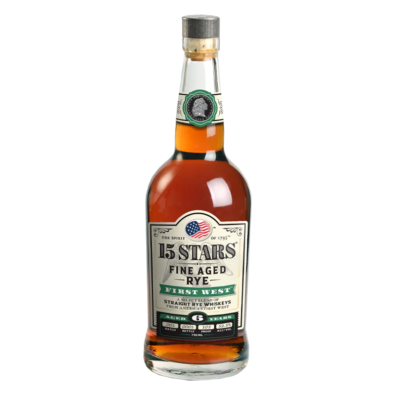 15 Stars Batch 001 6 Years Old First West Fine Aged Rye Whiskey 750ml