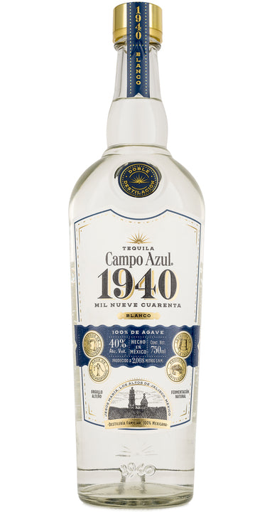 1940 Campo Azul 100% de Agave Blanco Tequila 750ml