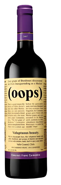 2021 Oops 'Voluptuous Beauty' Cabernet Franc Carmenere 750ml