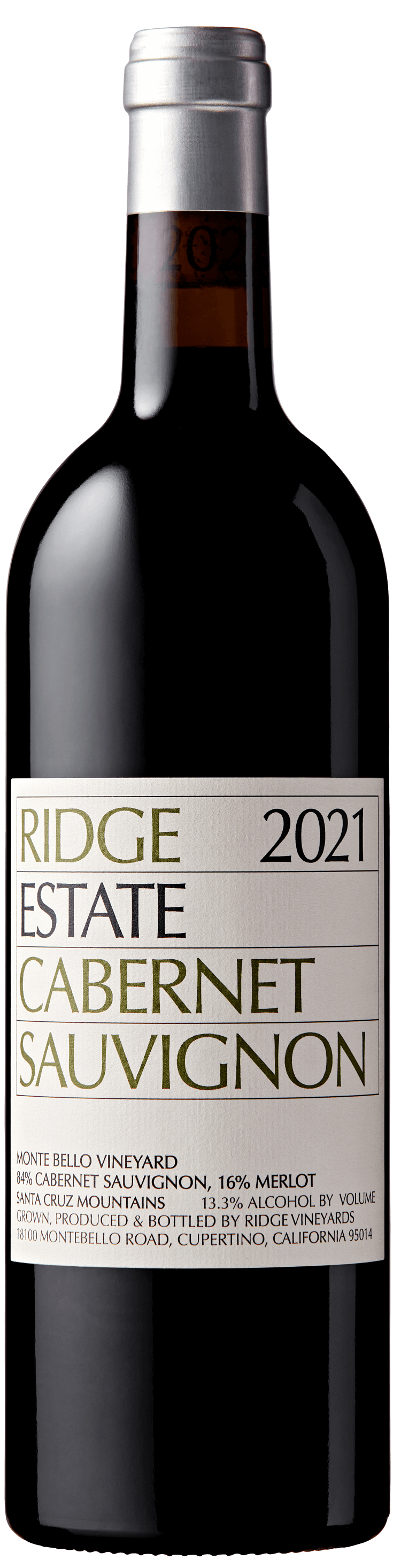 2021 Ridge Vineyards Monte Bello Vineyard Estate Cabernet Sauvignon 750ml