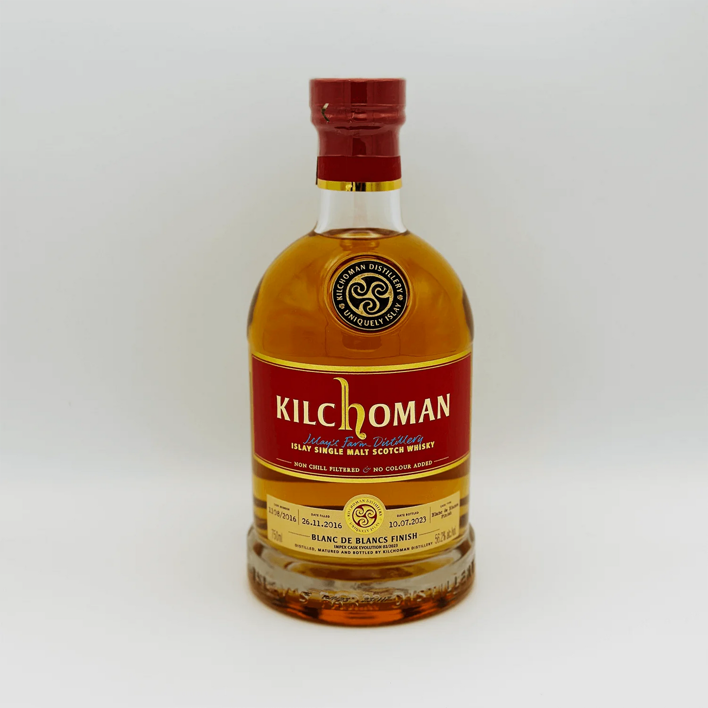 2023 Kilchoman Cask No. 1108/2016 Blanc de Blancs ImpEx Cask Evolution 02/2023 Islay Single Malt Scotch Whisky 750ml