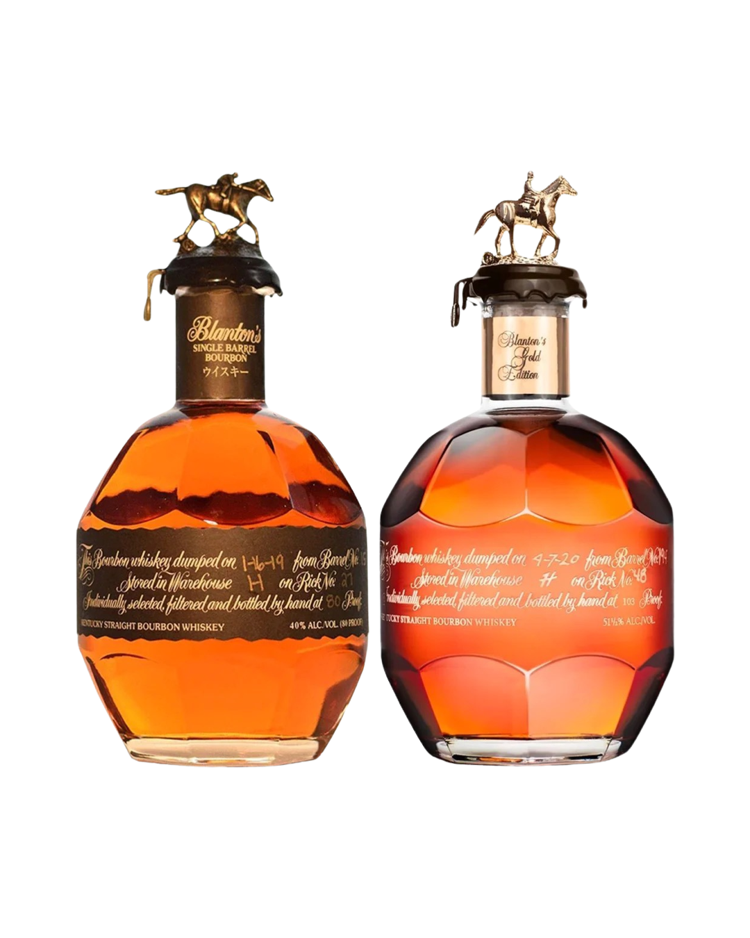 Blanton's Black Label and Blanton's Gold Label Bourbon Bundle 2-Pack