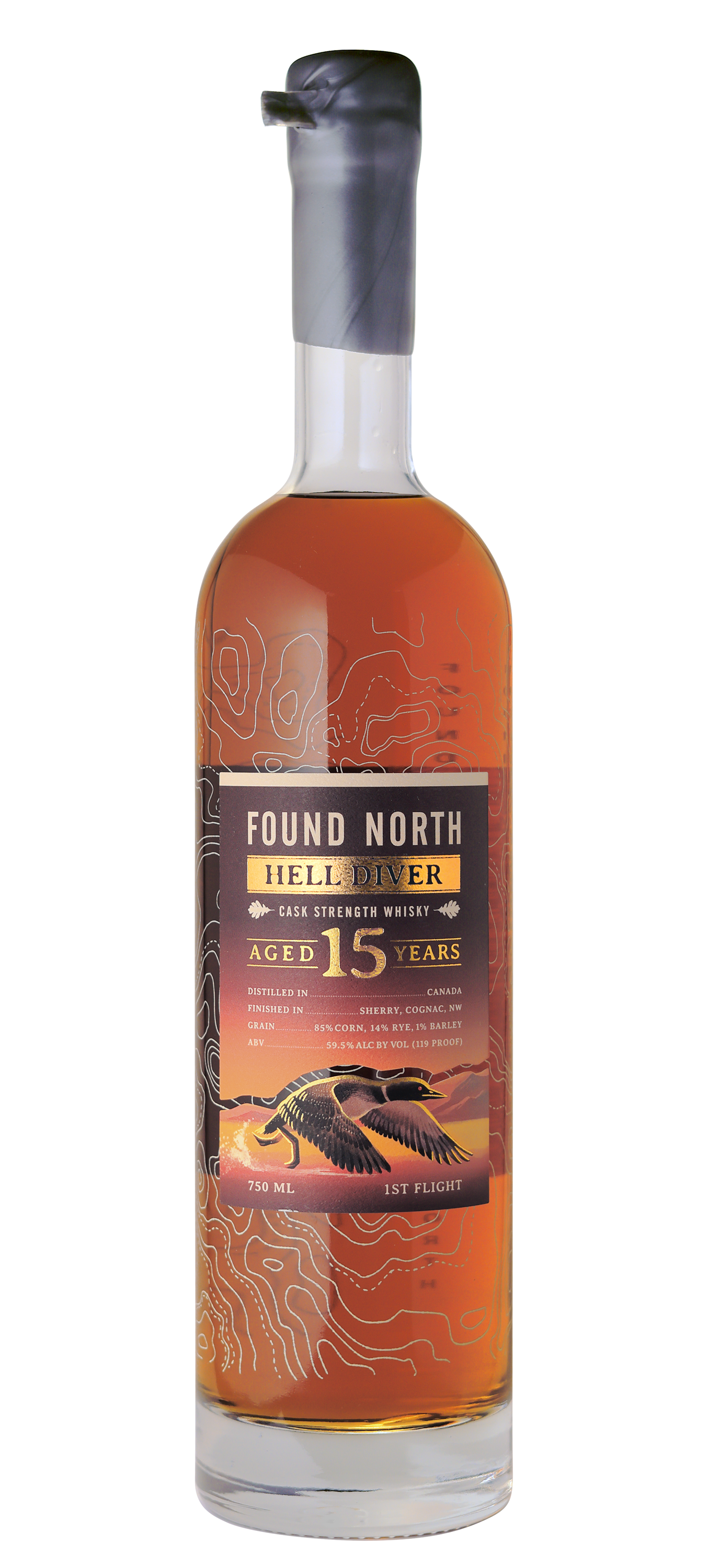 Found North 15 Year Old Hell Diver First Flight Cask Strength Whisky 750ml