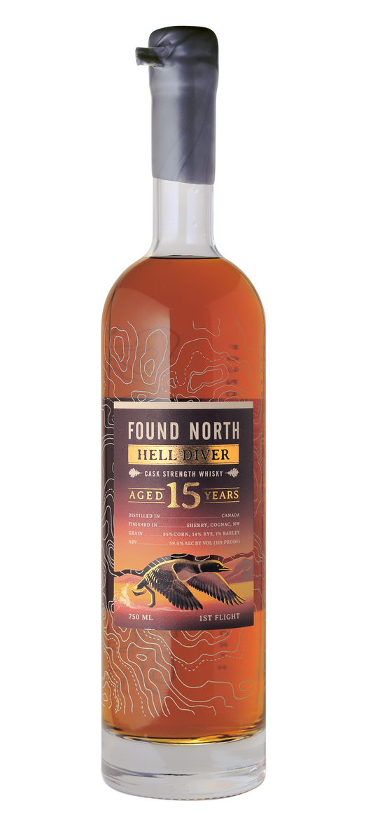 Found North 15 Year Old Hell Diver First Flight Cask Strength Whisky 750ml