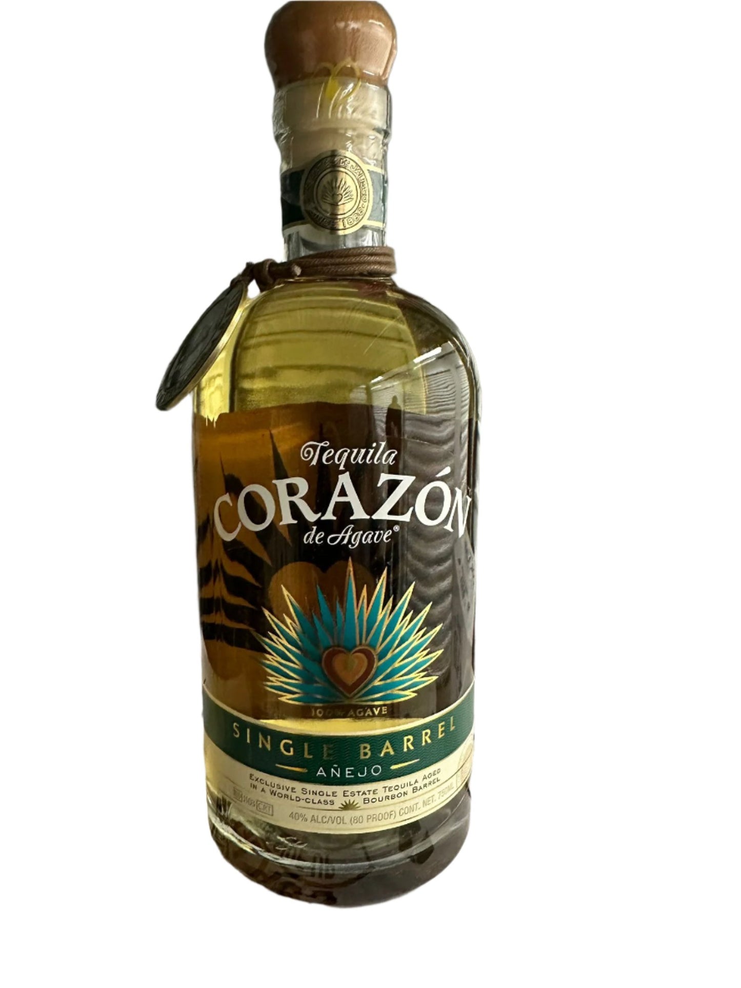 Corazon de Agave Single Barrel Finished in Blanton's Barrel Anejo Tequila 750ml