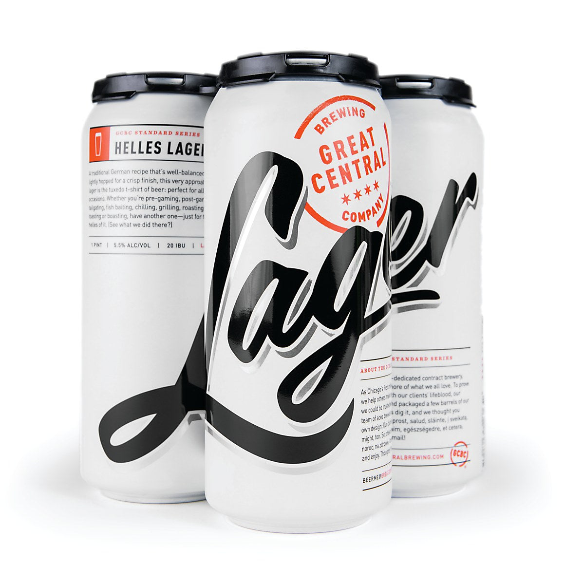 Great Central Brewing Co. Helles Lager Beer 12-Oz Can 6-Pack