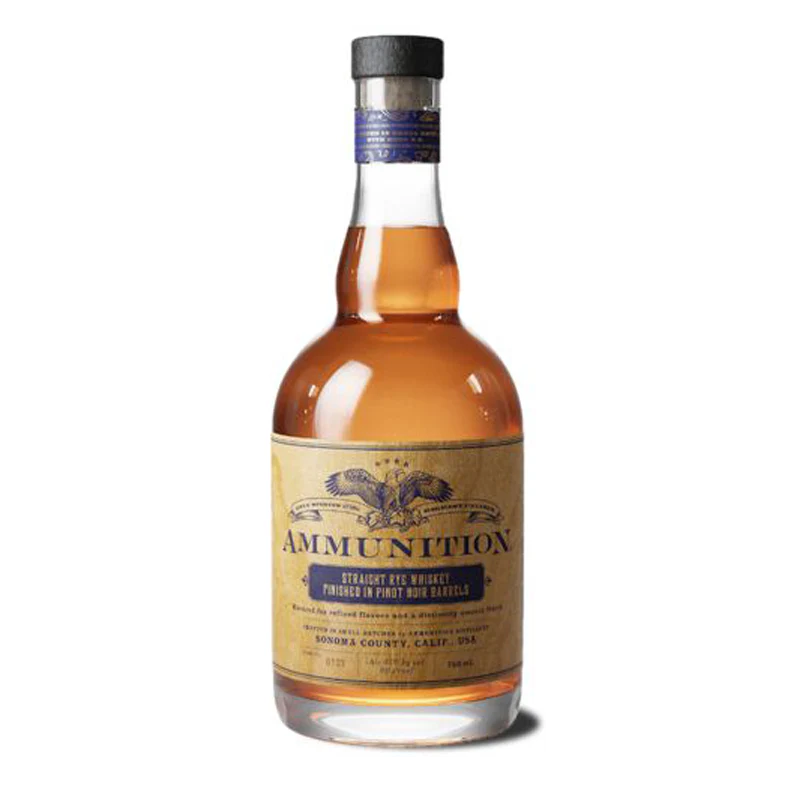 Ammunition Straight Rye Whiskey Finished In Pinot Noir Barrels 750ml