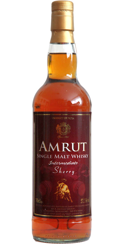 Amrut Intermediate Sherry Matured Single Malt Whisky 750ml