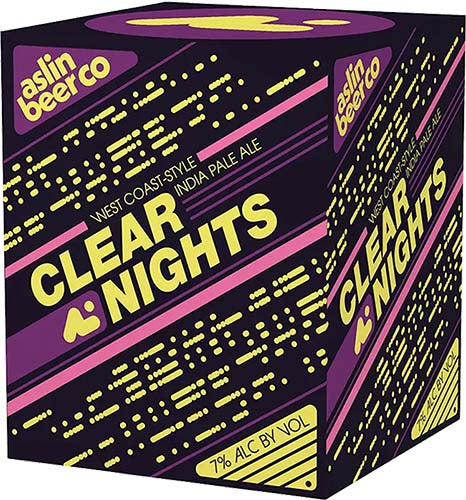 Aslin Clear Nights West Coast Style India Pale Ale Beer 16-Oz Can 4-Pack