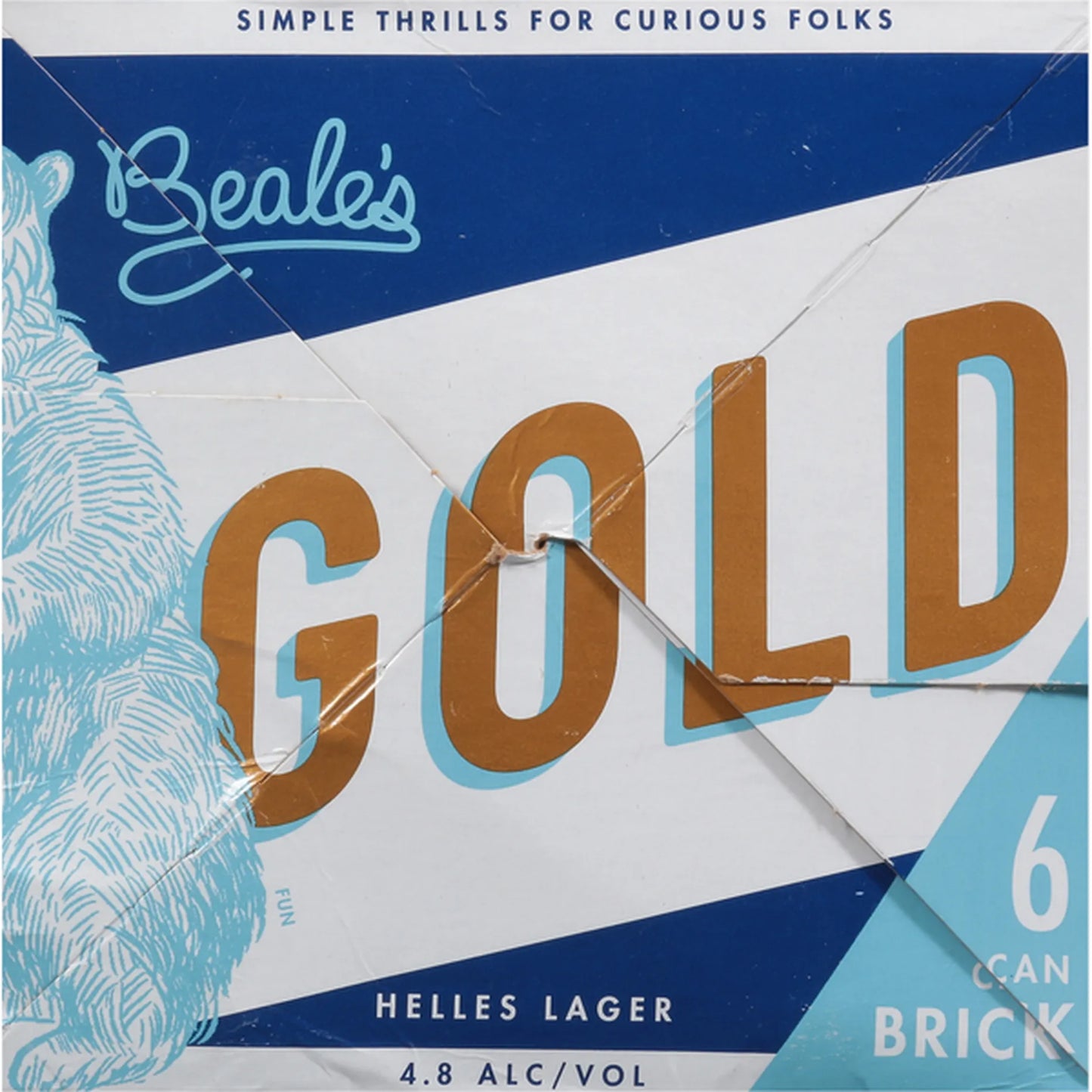 Beale's Gold Helles Lager Beer 12-Oz Can 6-Pack
