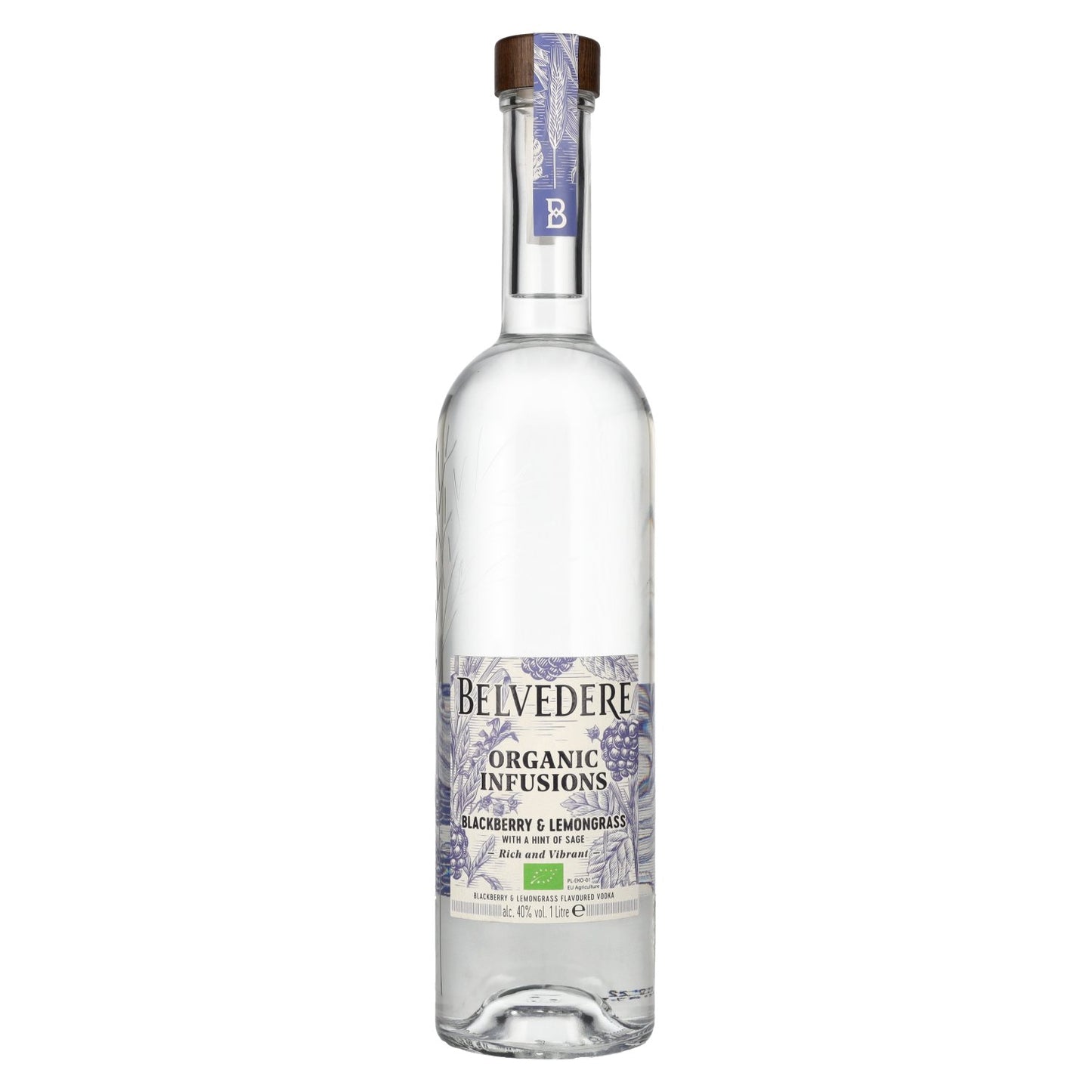 Belvedere Organic Infusions Blackberry & Lemongrass Vodka 1Lt