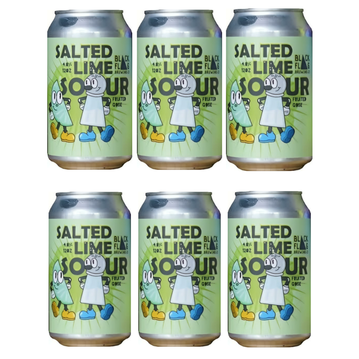 Black Flag Brewing Salted Lime Sour Beer 12-Oz Can 6-Pack
