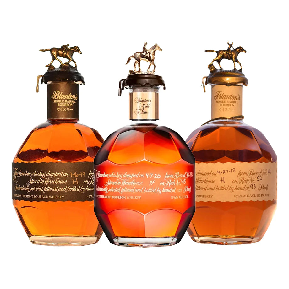 Blanton's Gold, Blanton's Black and Blanton's Takara Red Bourbon Bundle 3-Pack