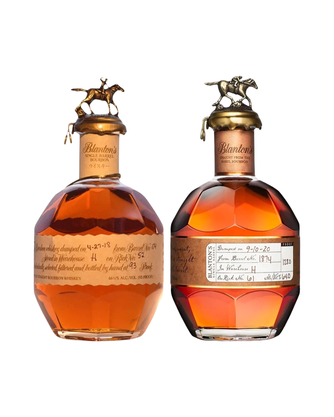 Blanton's Takara Red Label and Blanton's SFTB Straight From Barrel Bourbon Bundle 700ml 2-Pack