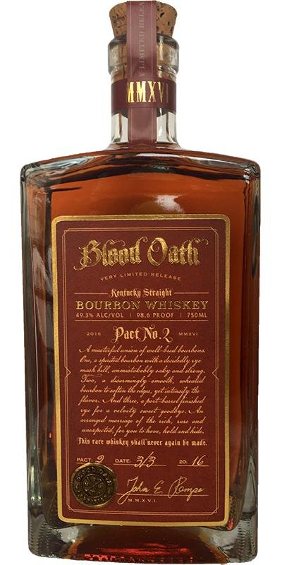Blood Oath Pact No. 2 Kentucky Straight Bourbon Whiskey 750ml