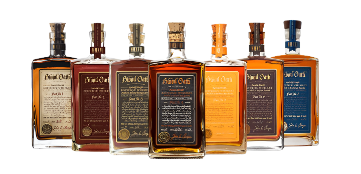 Blood Oath Vertical Set Pack No 1-7 Kentucky Straight Bourbon Whiskey 750ml Bundle 7-Pack