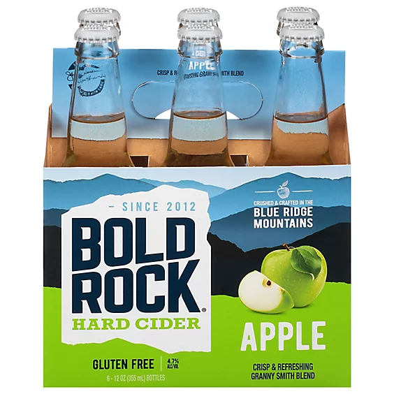 Bold Rock Apple Hard Cider 12-Oz Bottle 6-Pack