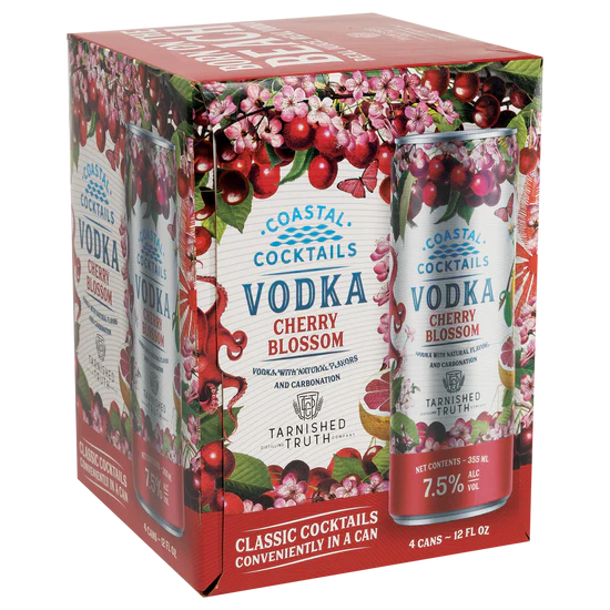Coastal Cherry Blossom Vodka Cocktail 12-Oz Can 4-Pack