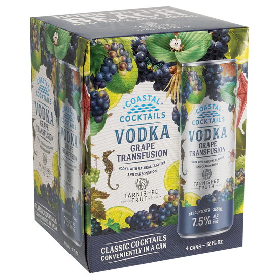 Coastal Grape Transfusion Vodka Cocktail 12-Oz Can 4-Pack