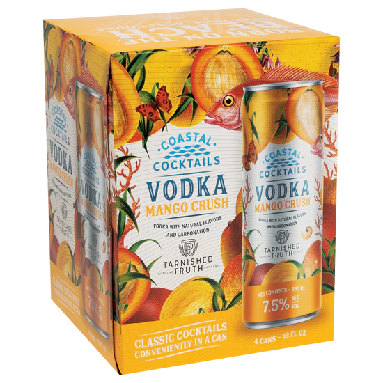 Coastal Mango Crush Cocktail 12-Oz Can 4-Pack