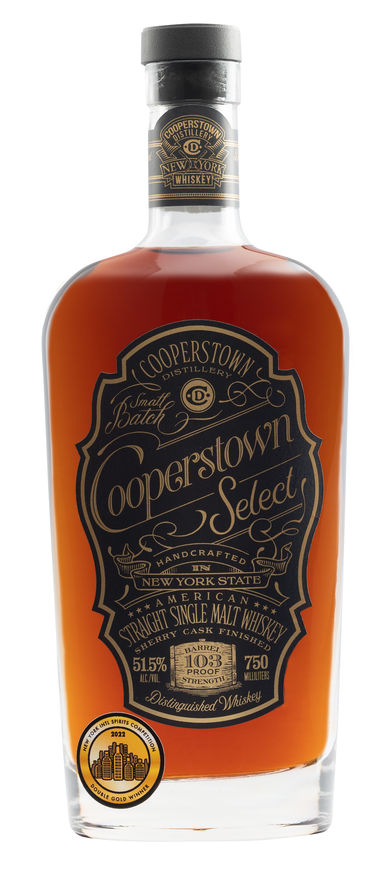 Cooperstown Select Straight American Single Malt Whiskey 750ml