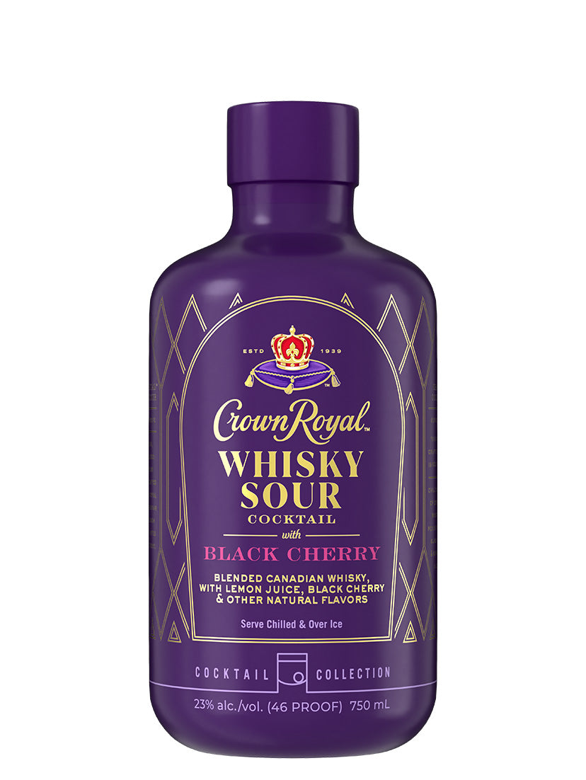 Crown Royal Black Cherry Whisky Sour Cocktail 750ml
