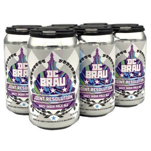DC Brau Brewing Joint Resolution Hazy India Pale Ale Beer 12-Oz Can 6-Pack