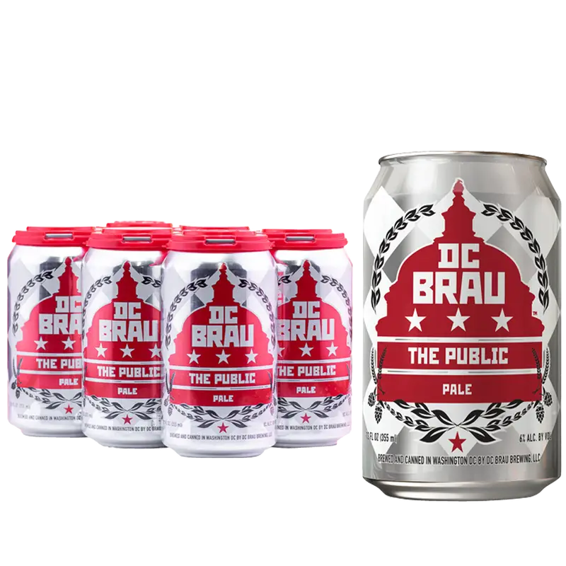 DC Brau Brewing Co. The Public Pale Ale Beer 12-Oz Can 6-Pack