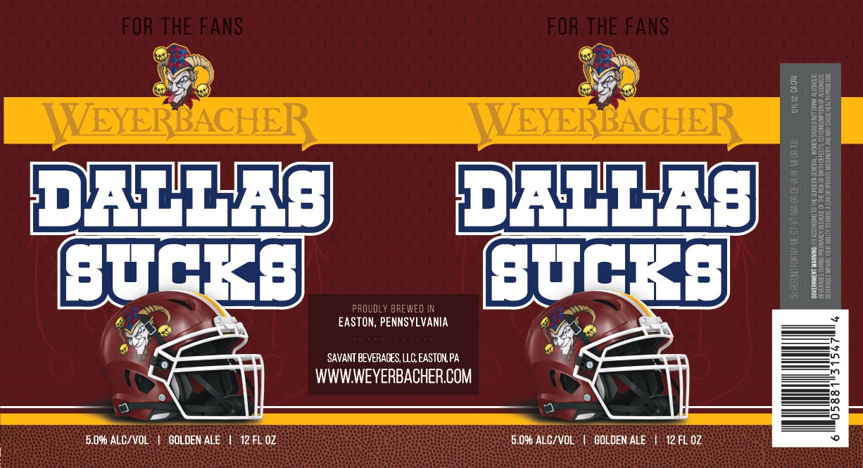 Weyerbacher Dallas Sucks Ale Beer 12-Oz Can 6-Pack