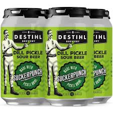 Destihl Suckerpunch Dill Pickle Sour Beer 12-Oz Can 4-Pack