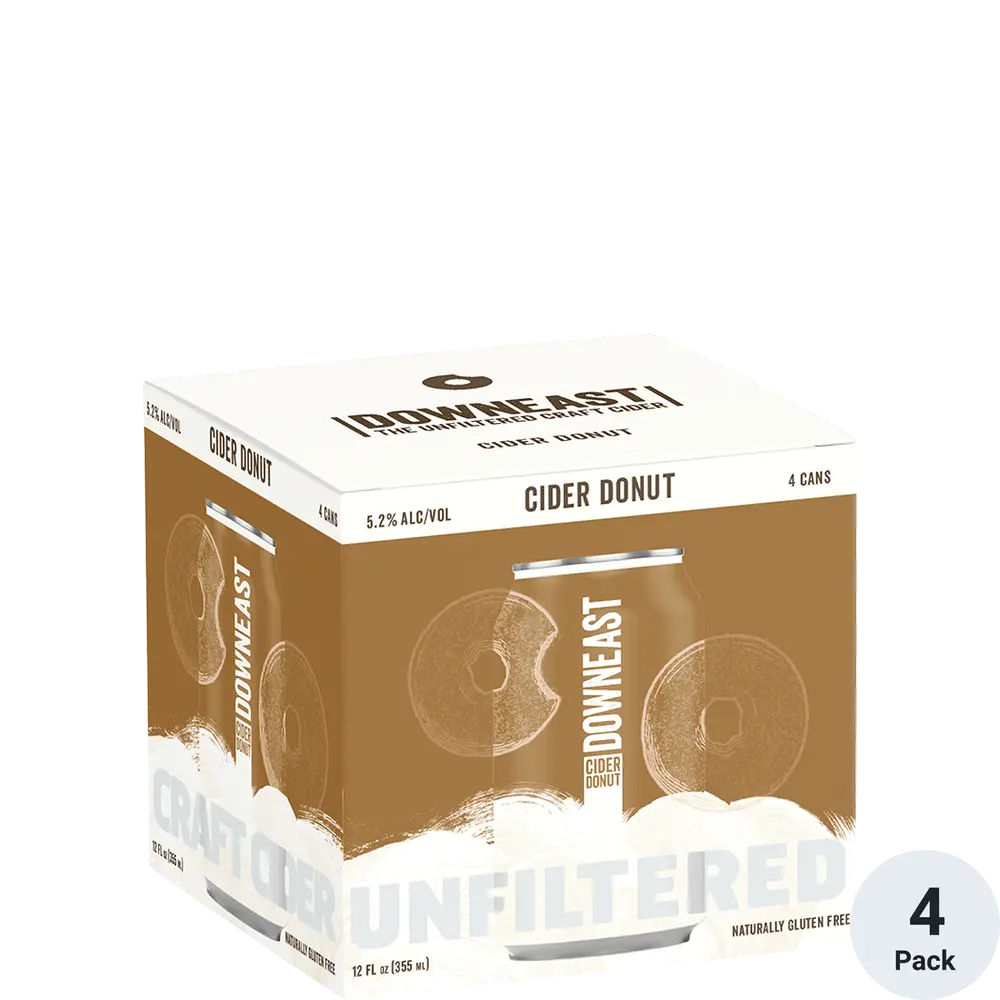 Downeast Unfiltered Donut Cider Can 4-Pack