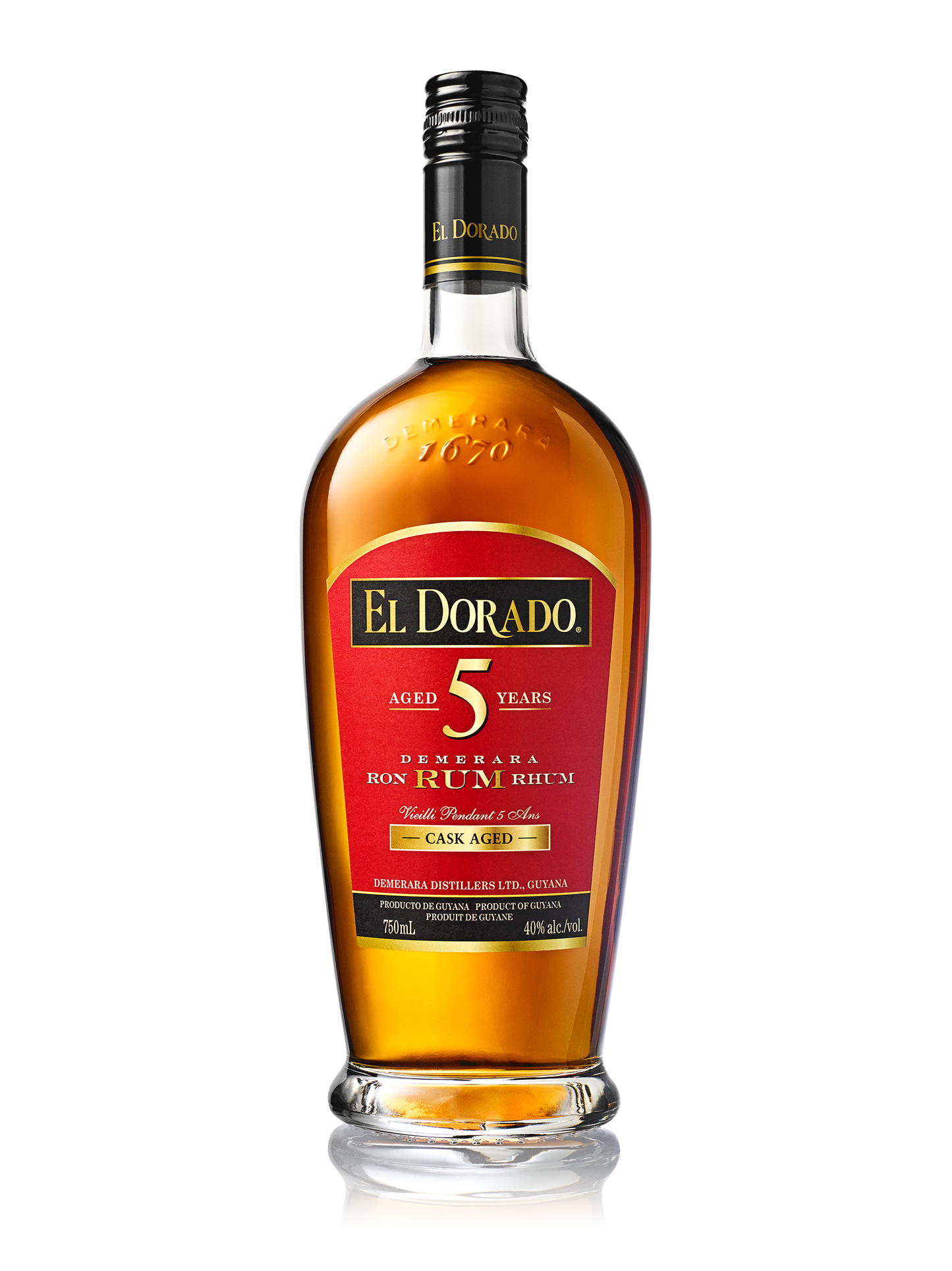 El Dorado Fine Cask 5 Year Old Aged Rum 750ml