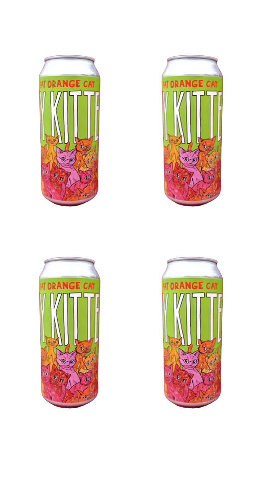Fat Orange Cat Brew Baby Kittens Hazy india Pale Ale Beer 16-Oz Can 4-Pack
