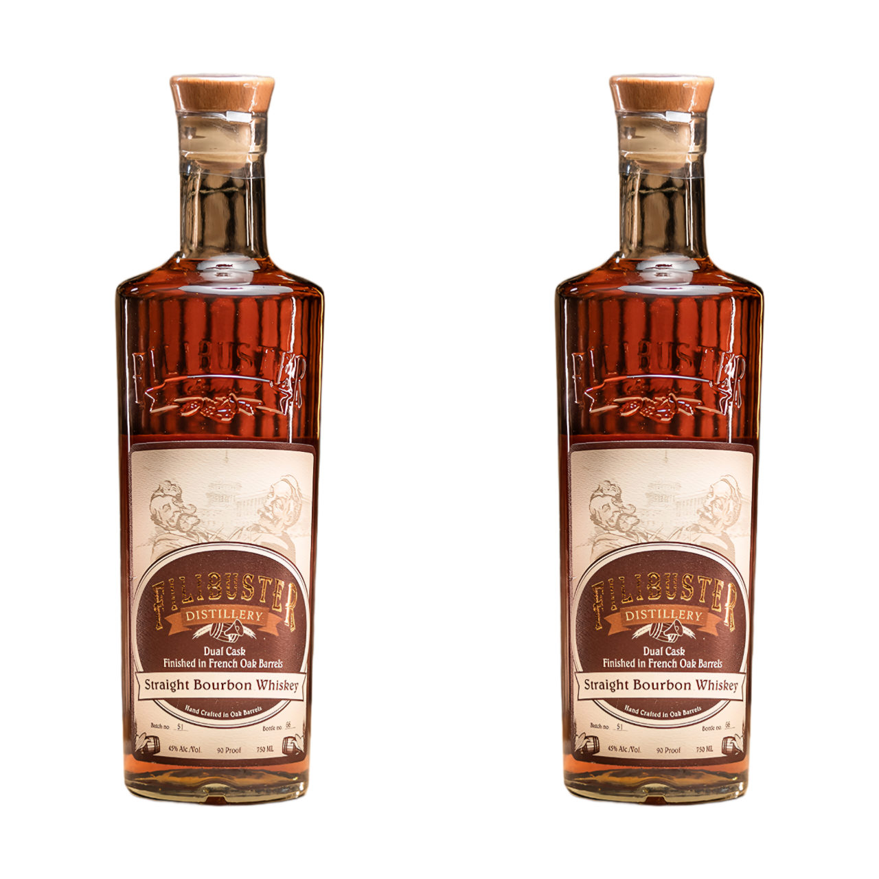 Filibuster Dual Cask Kentucky Straight Bourbon Whiskey Bundle 750ml 2-Pack