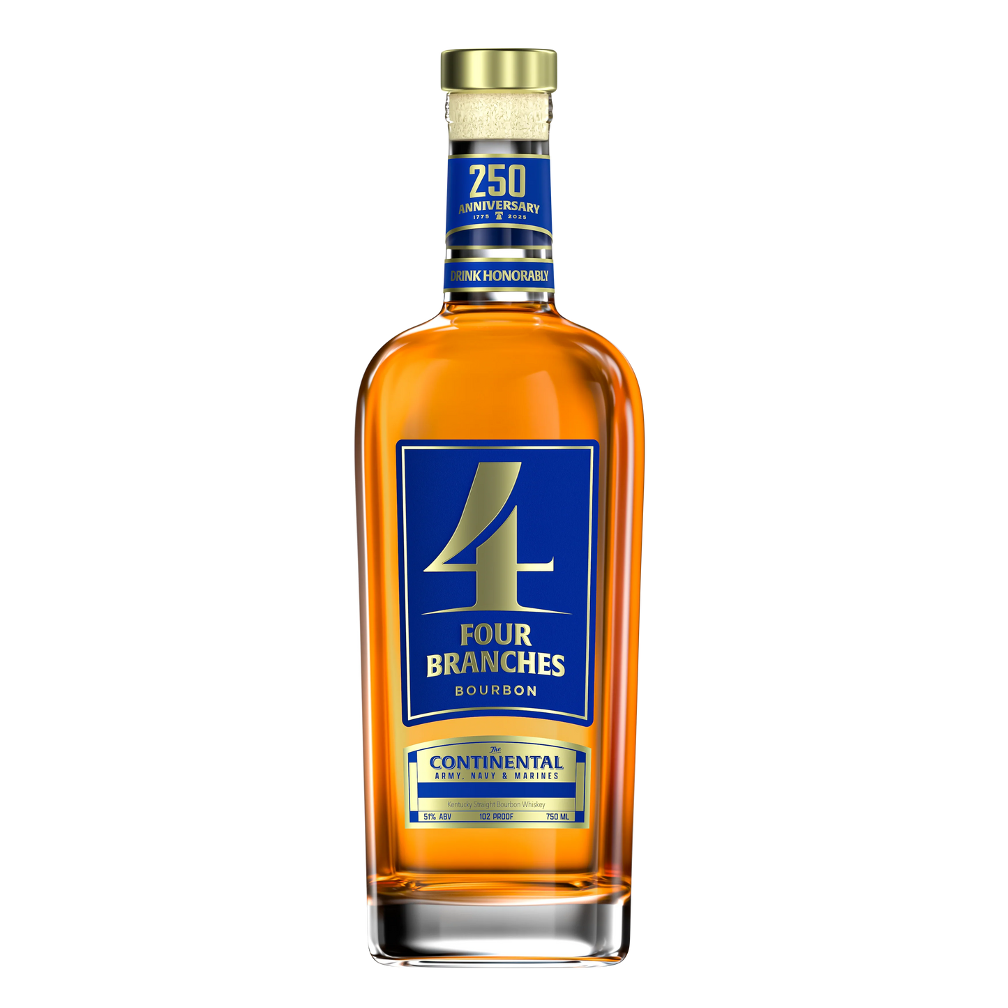 Four Branches 9 Years Old The Continental 250th Anniversary Kentucky Straight Bourbon Whiskey 750ml