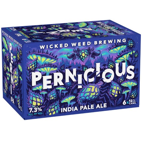 Wicked Weed Brewing Pernicious India Pale Ale Beer 12-Oz Can 6-Pack