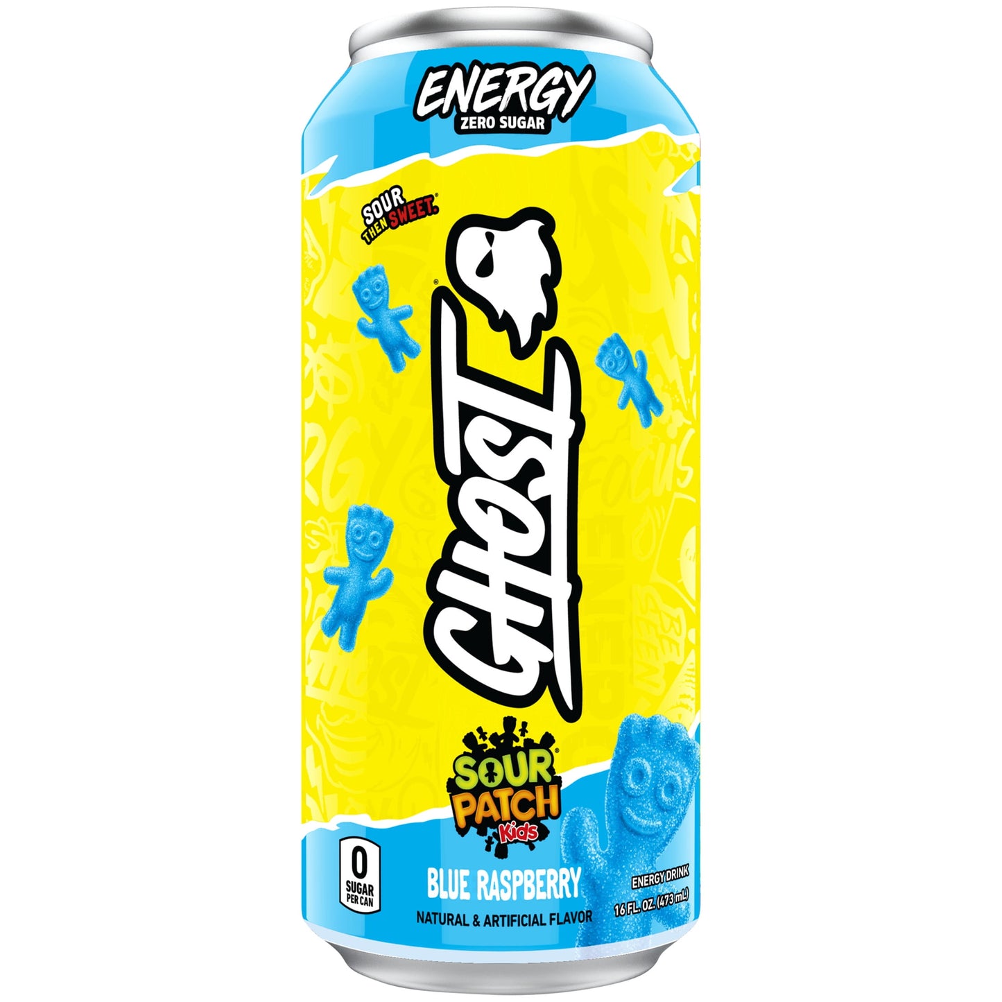 Ghost Energy Sour Patch Blue Raspberry Energy Drink Can 16-Oz