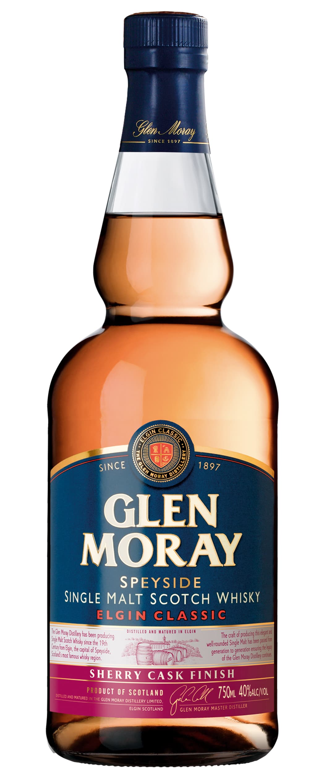 Glen Moray Elgin Classic Sherry Cask Finish Single Malt Scotch Whisky 750ml