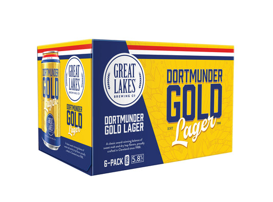 Great Lakes Dortmunder Gold Lager Beer 12-Oz Can 6-Pack