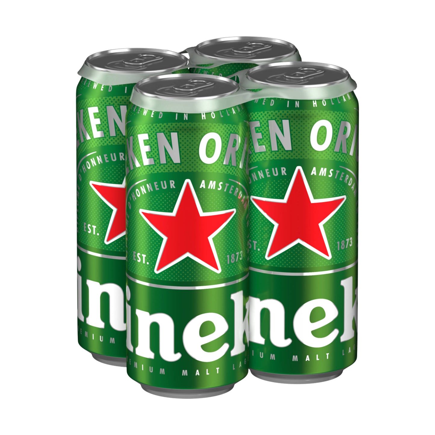 Heineken Lager Beer 16-Oz Can 4-Pack