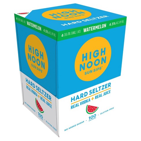 High Noon Sun Sips Watermelon Vodka & Soda 355ml Can 4-Pack
