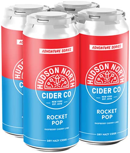 Hudson North Rocket Pop Dry Hazy Cider 16-Oz Can 4-Pack