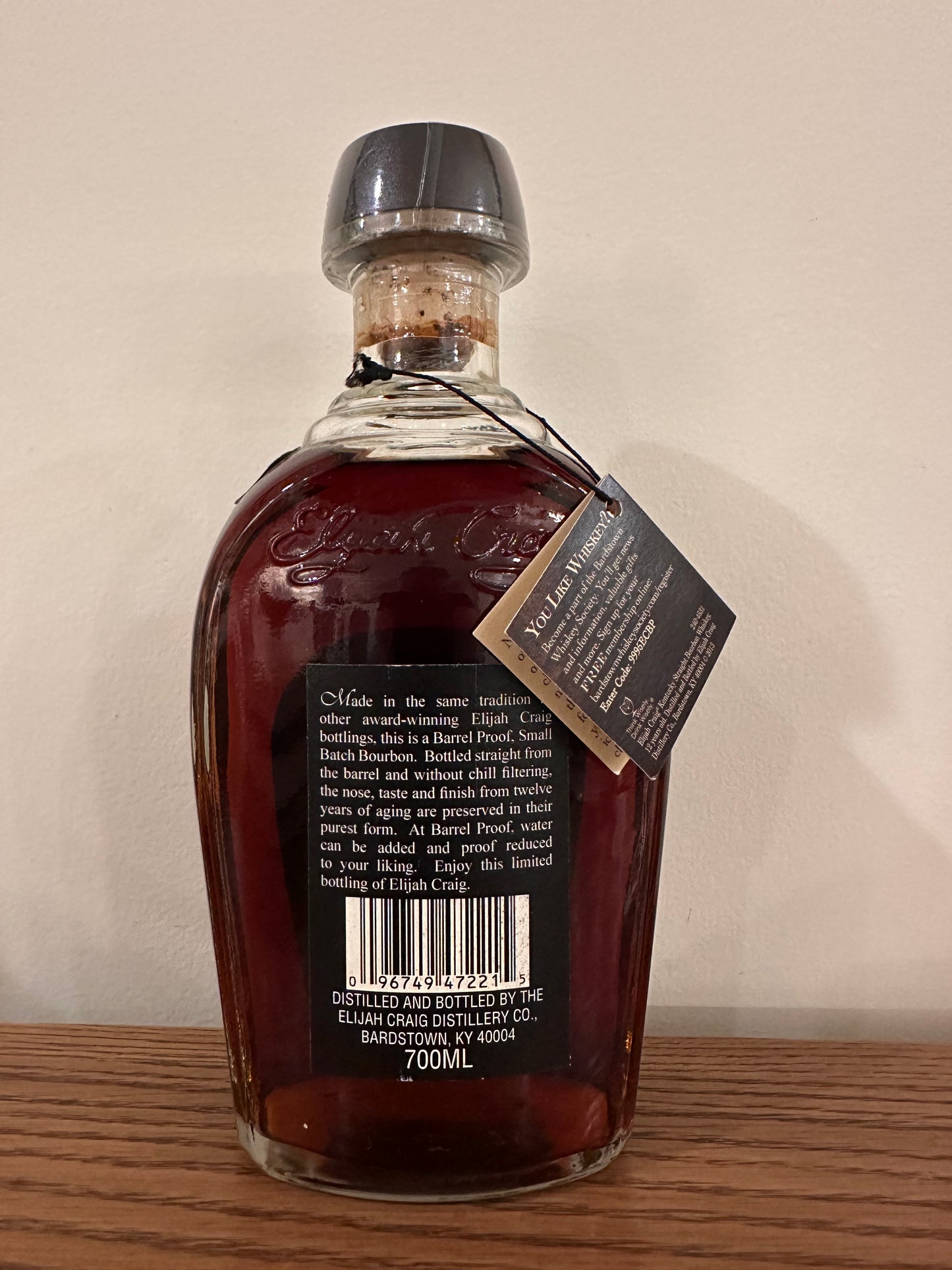 2013 Elijah Craig Batch 1 Barrel Proof Kentucky Straight Bourbon Whiskey 700ml