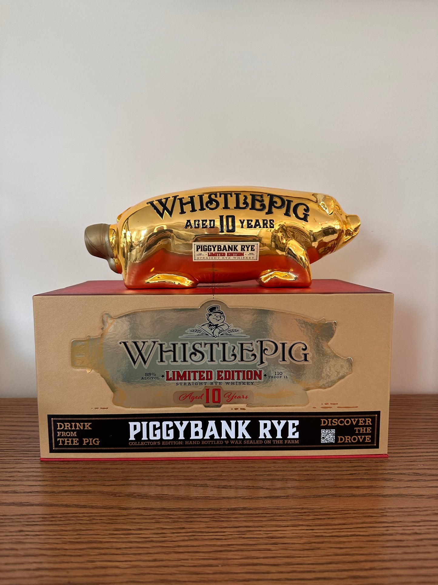 WhistlePig Limited Edition 10 Years Aged Gold Edition Piggybank Rye 1L