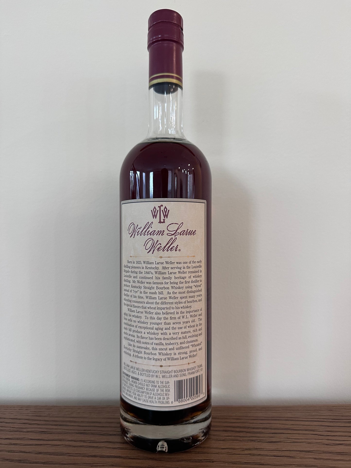 2005 William Larue Weller Kentucky Straight Bourbon Whiskey 750ml