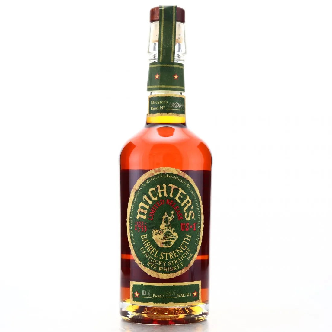 2016 Michter's US-1 Limited Release Barrel Strength Kentucky Straight Rye Whiskey 750ml