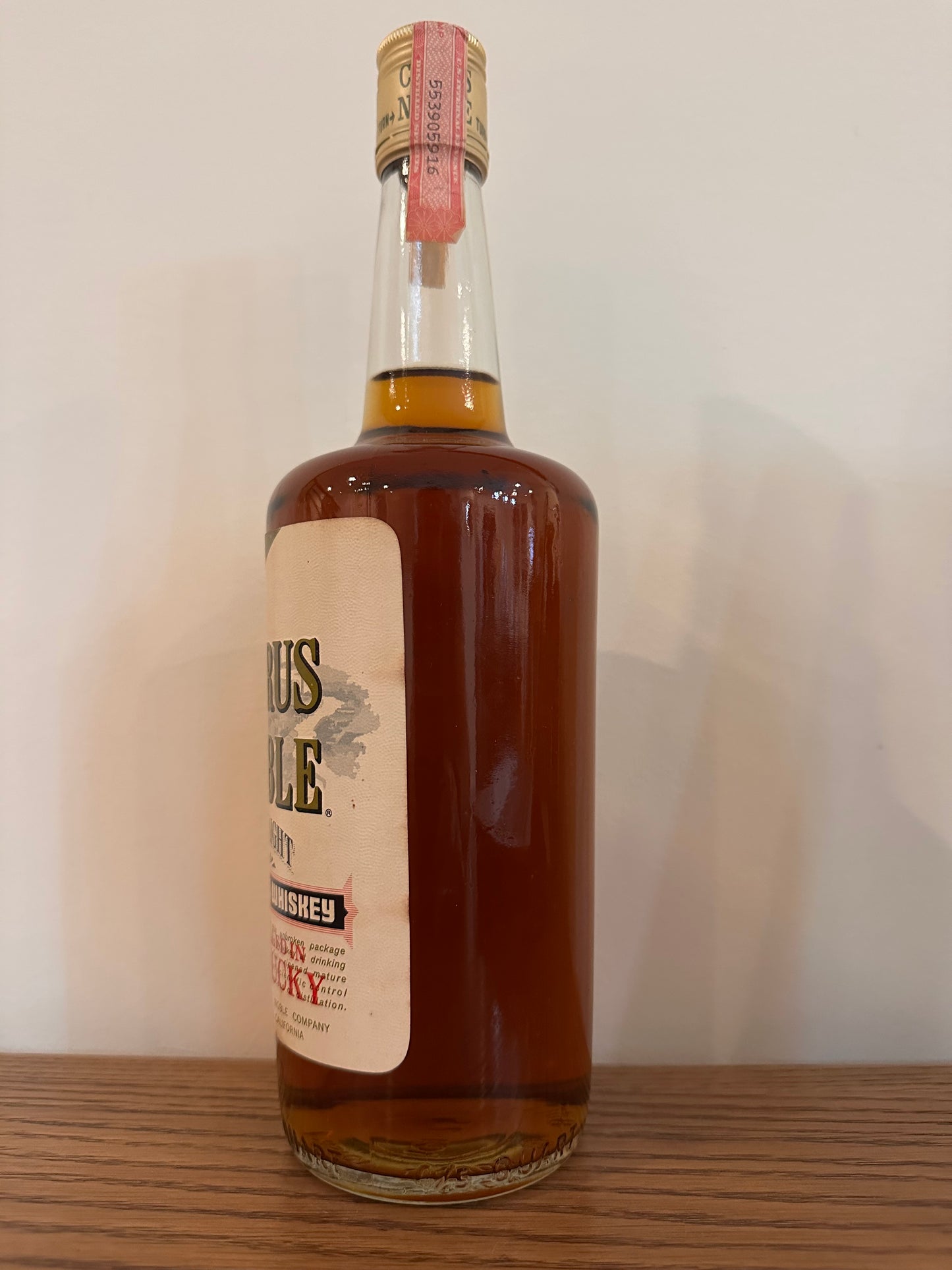 Cyrus Noble Straight Bourbon Whiskey 1973