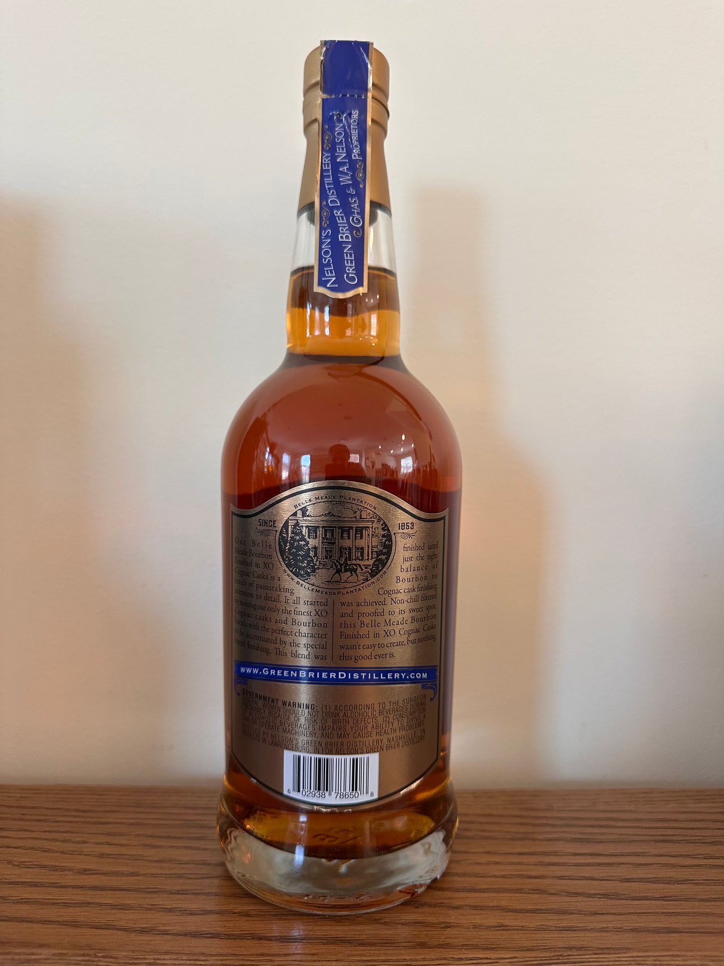 Belle Meade XO Cognac Cask Finish Bourbon Whiskey 750ml
