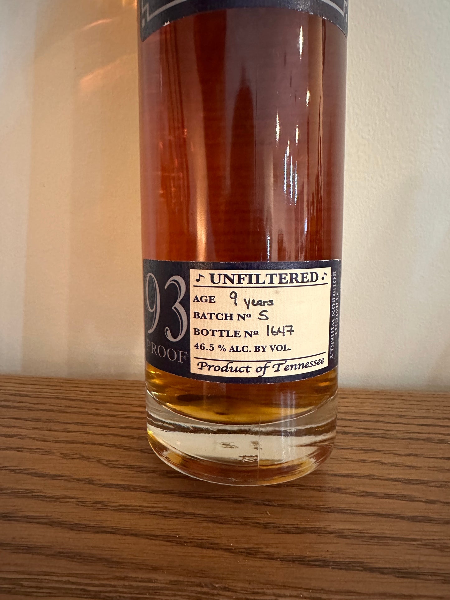 Blue Note Small Batch Bourbon 9 Year 93 Proof 750ml